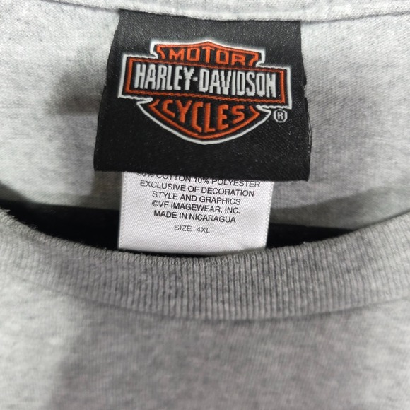 Harley Davidson Shirt Mens 4XL 105th Milwaukee This is where home is Gray 2008 - Picture 9 of 11